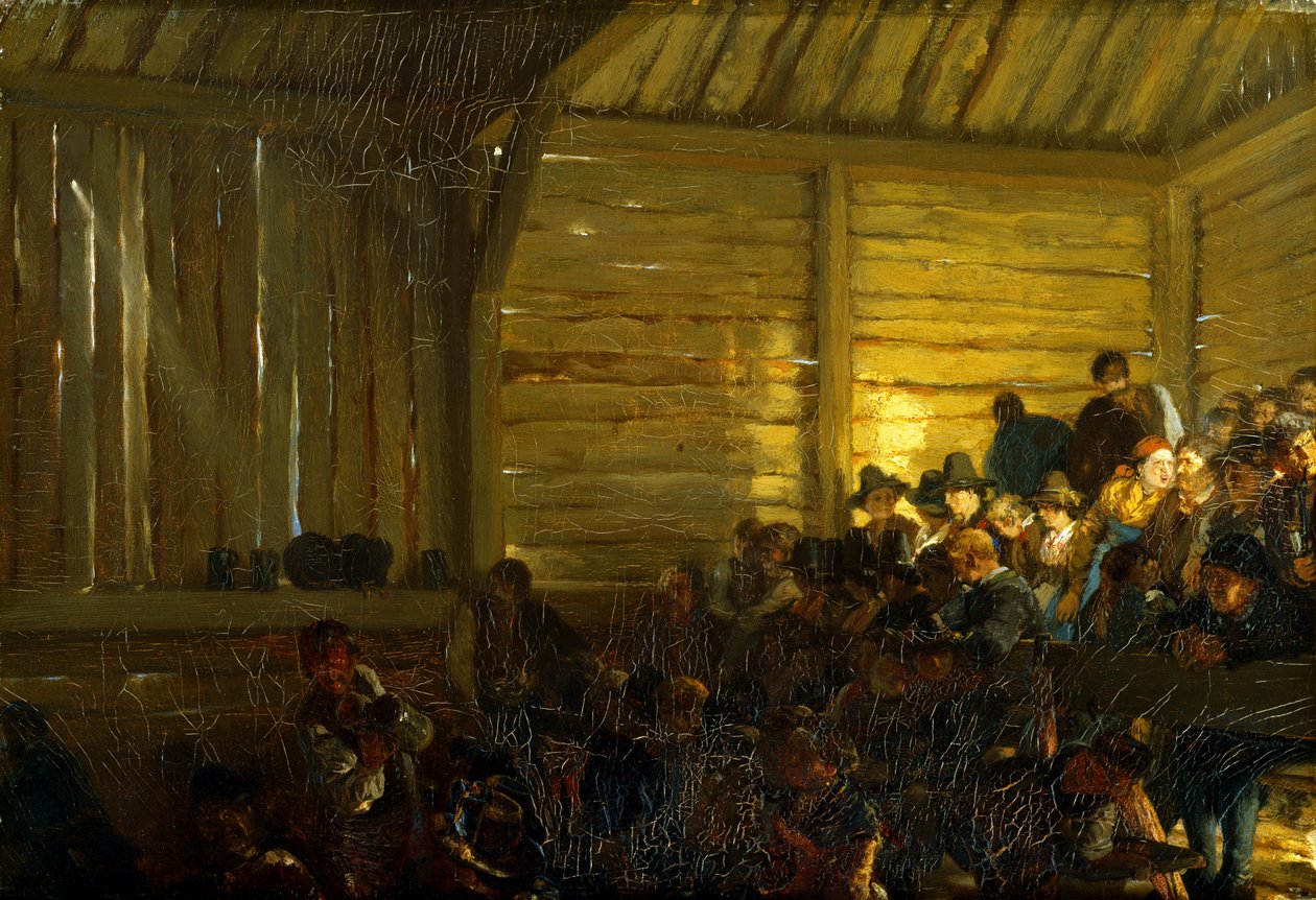 Théâtre paysan au Tyrol, 1859 - Adolph Menzel