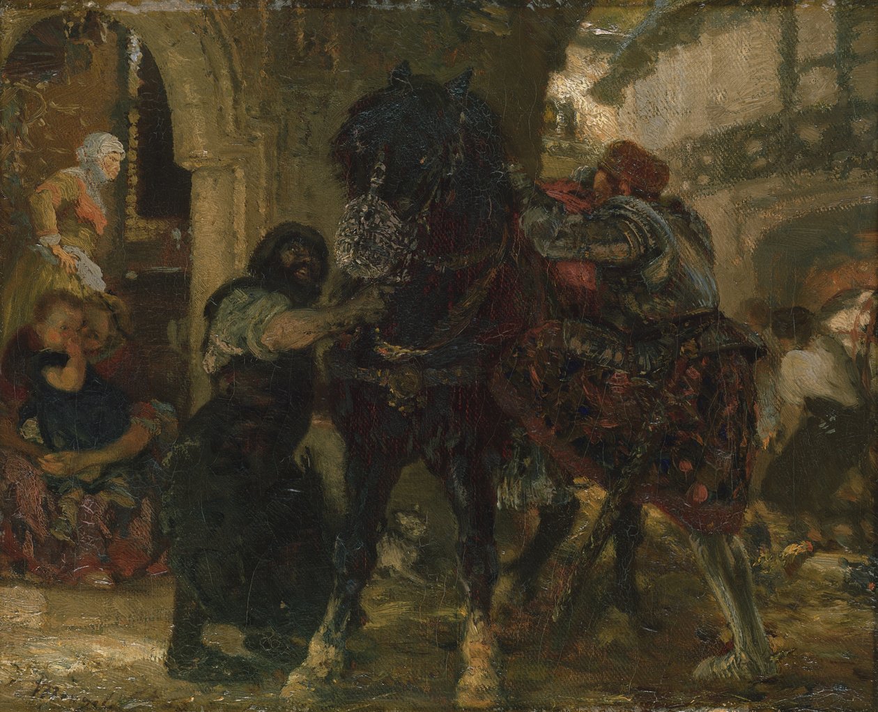 Le chevalier dans la forge, 1865 - Adolph Menzel
