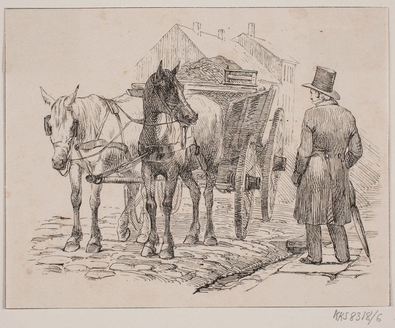 Le cheval du ramasseur d