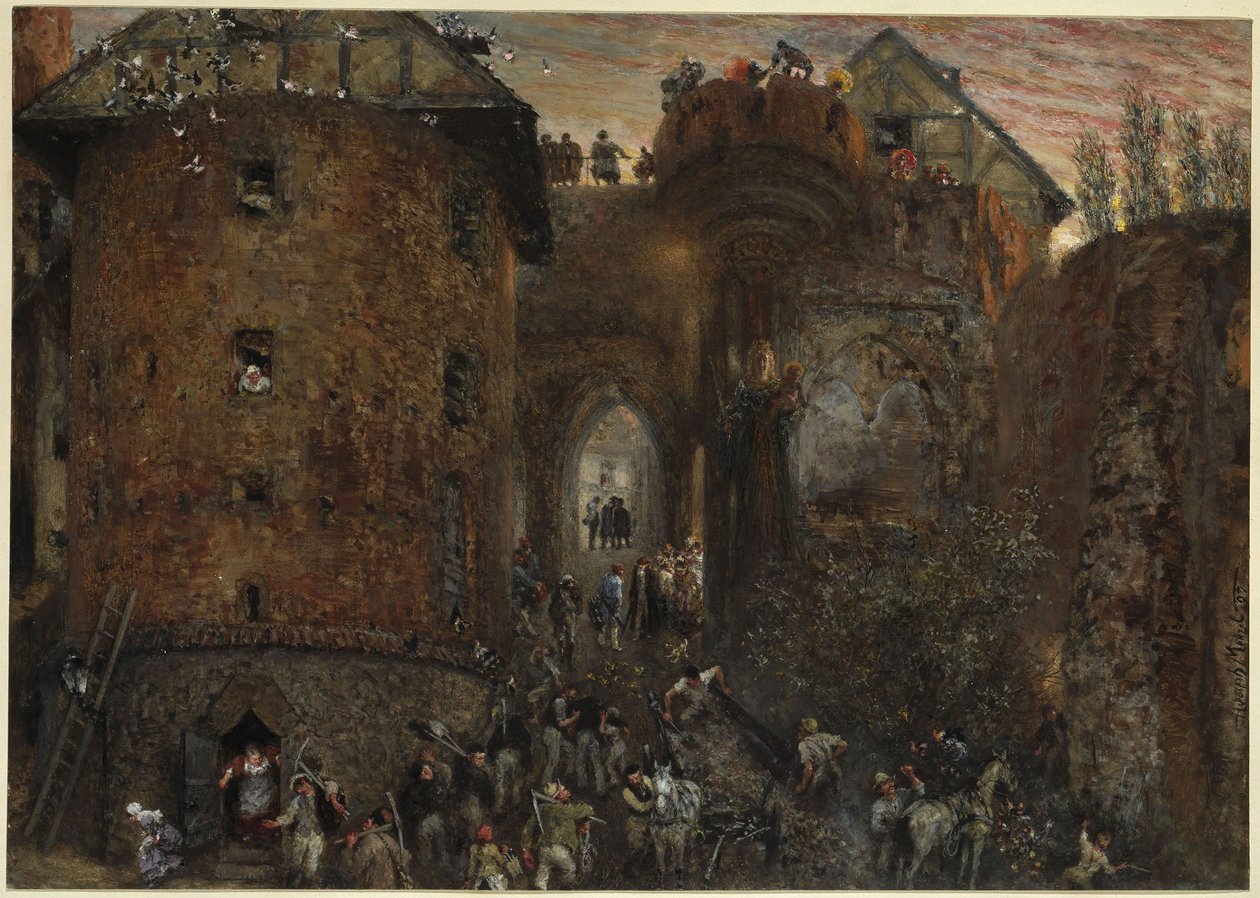 À Marienburg - Adolph Menzel