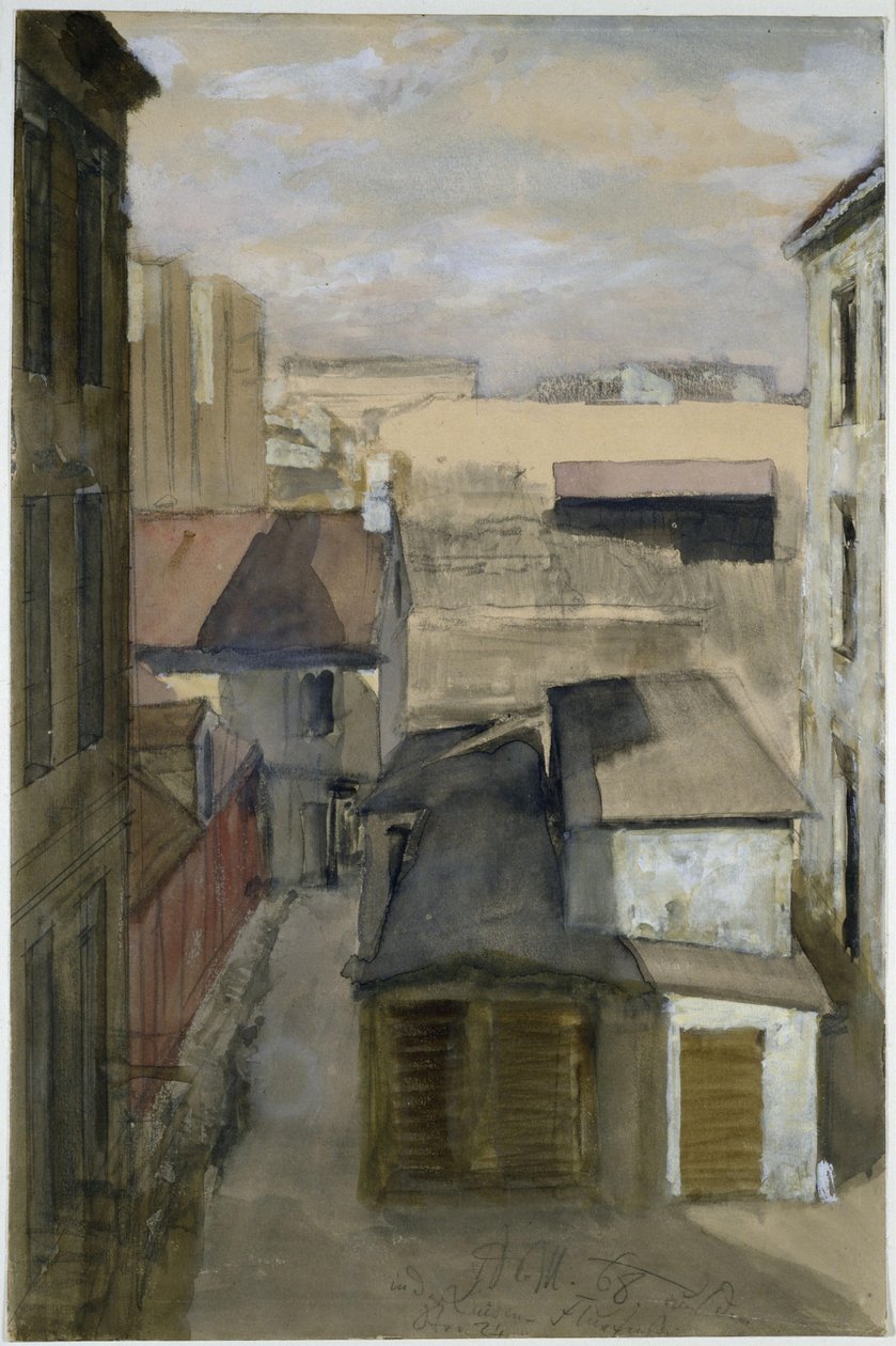 Vue depuis la fenêtre du 24 de la Luisenstraße - Adolph Menzel