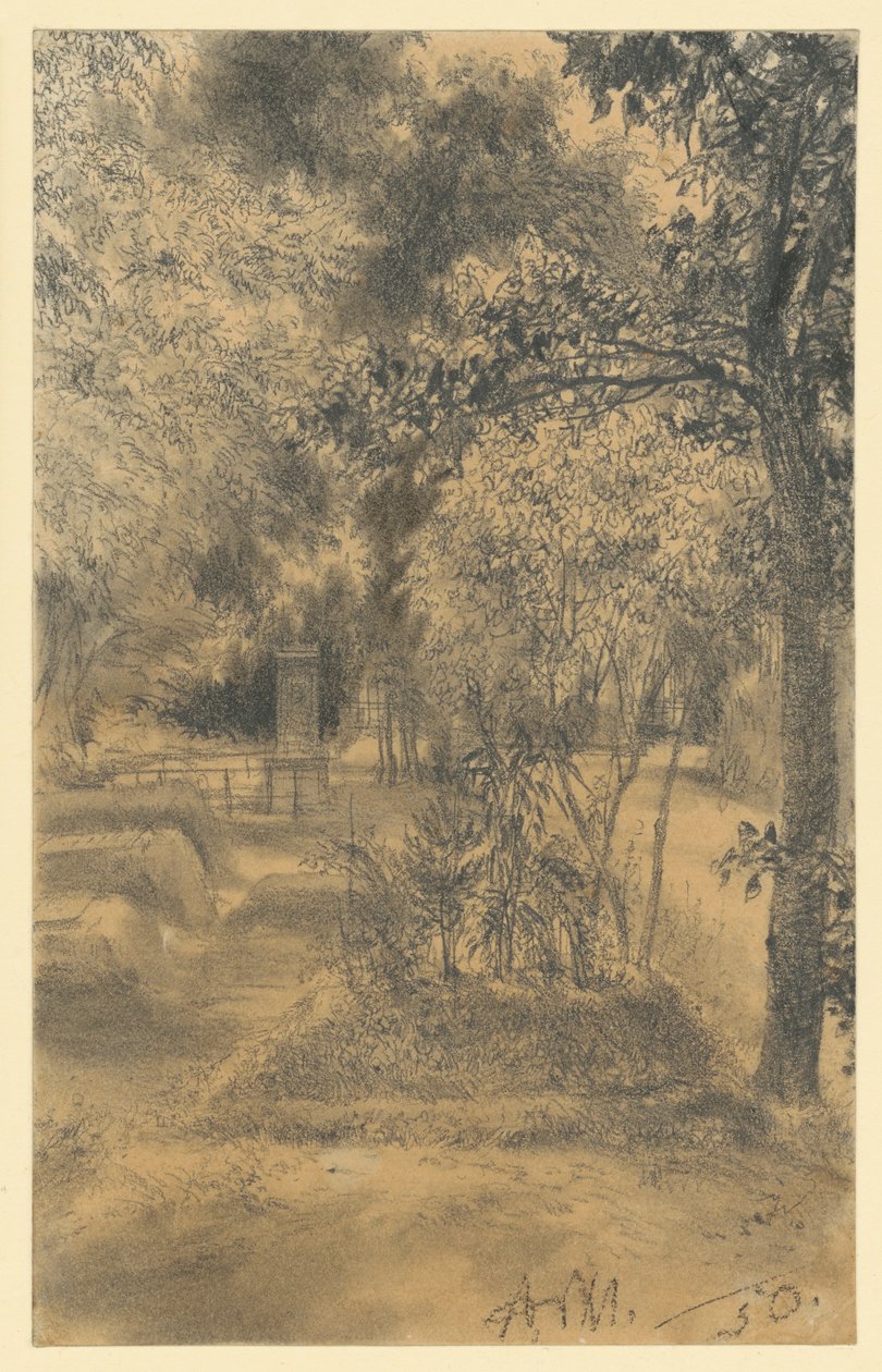 La tombe de ma mère - Adolph Menzel