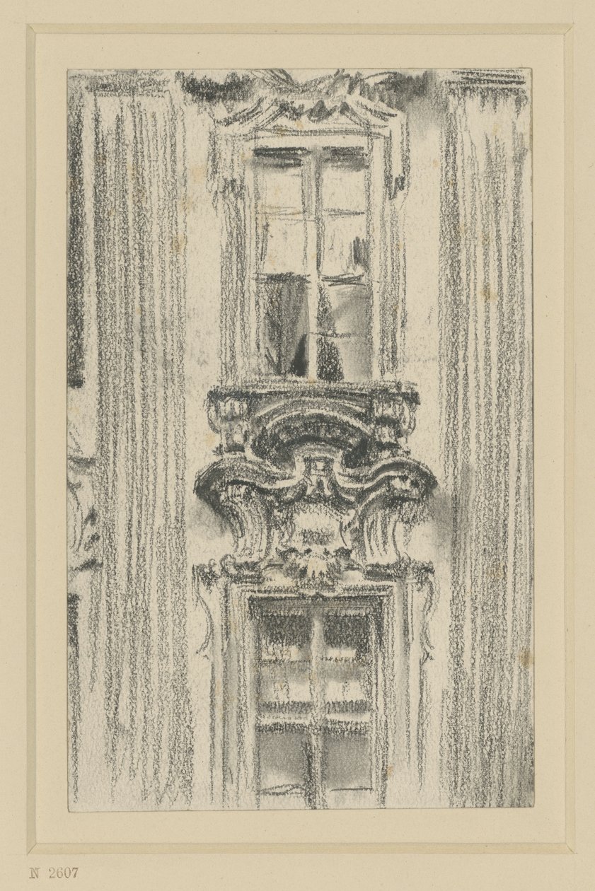 Détail de la façade du British Hotel à Dresde - Adolph Menzel