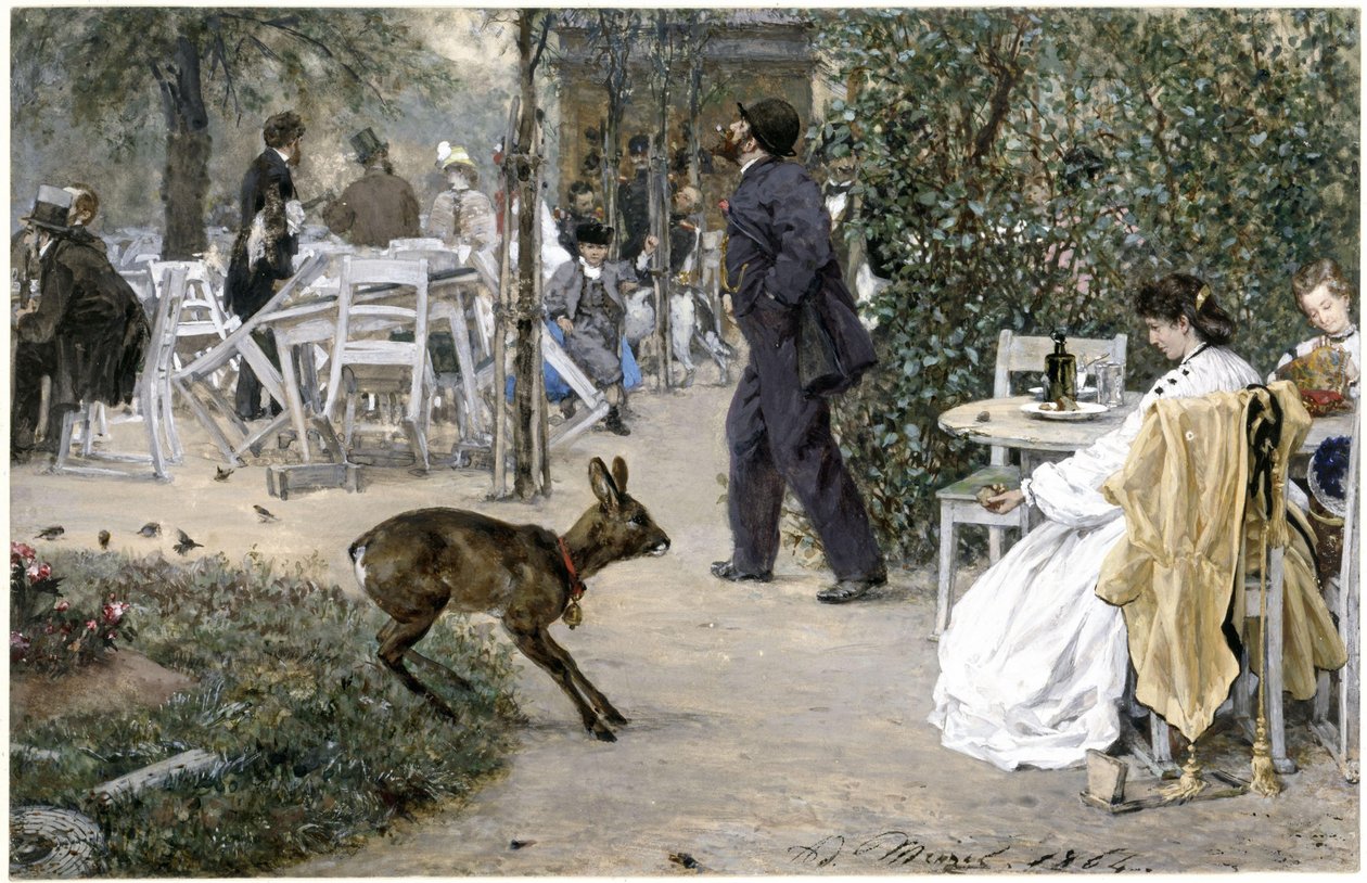 Le restaurant en plein air Moritzhof. Extrait de l