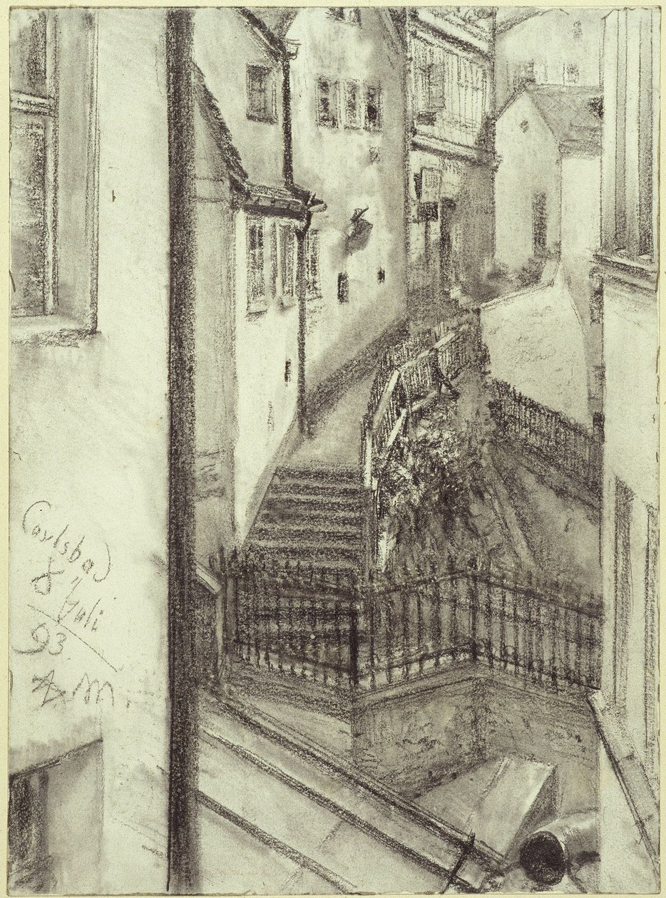 La Stiegengasse à Karlovy Vary - Adolph Menzel