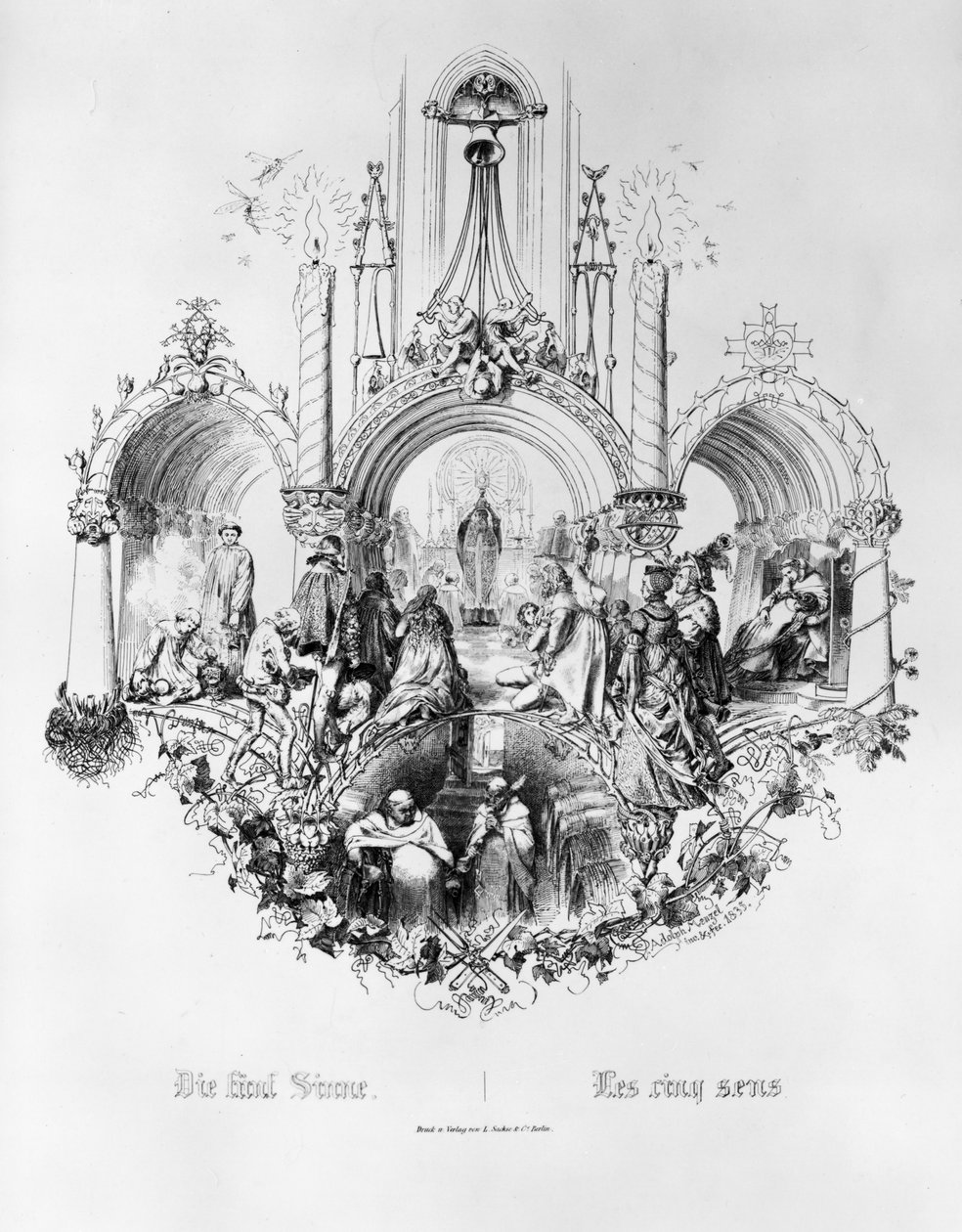 Les cinq sens - Adolph Menzel