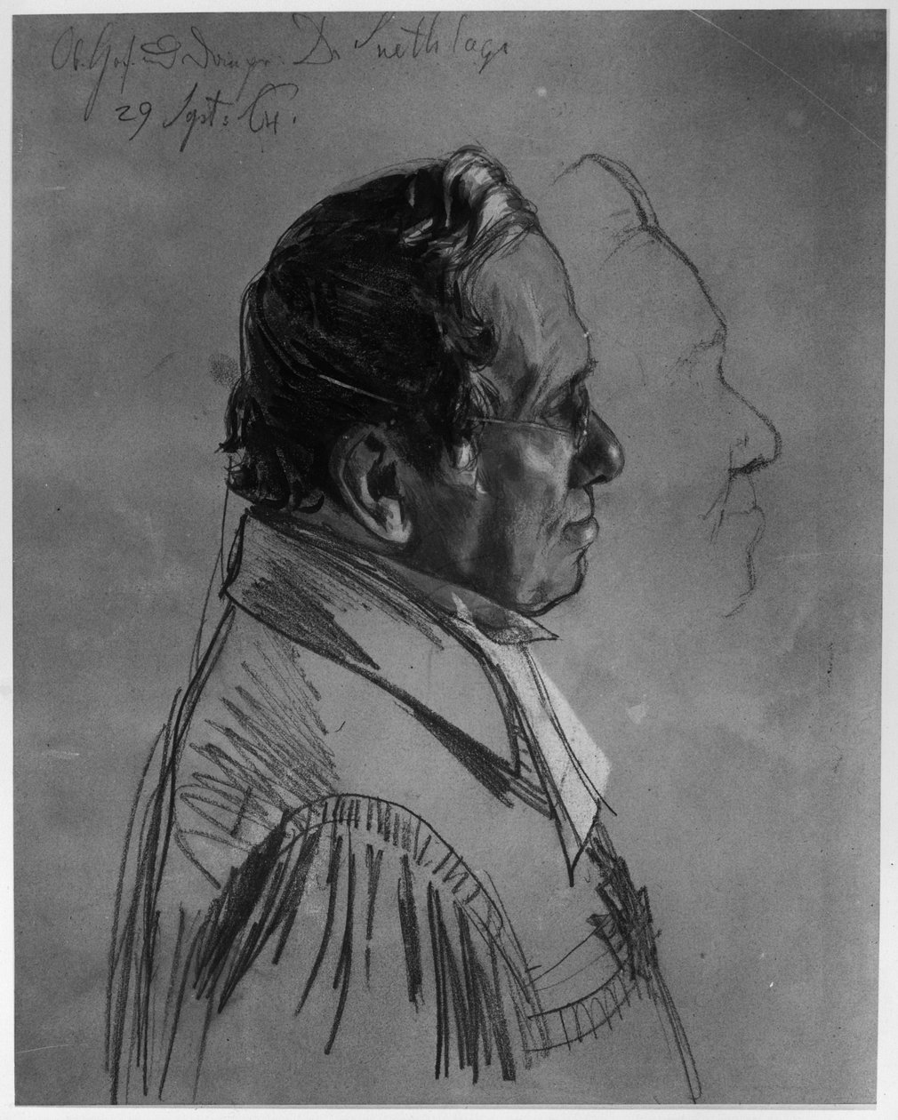Dr Karl Wilhelm Moritz Snethlage. Étude pour le tableau « Couronnement de Guillaume Ier à Königsberg » - Adolph Menzel