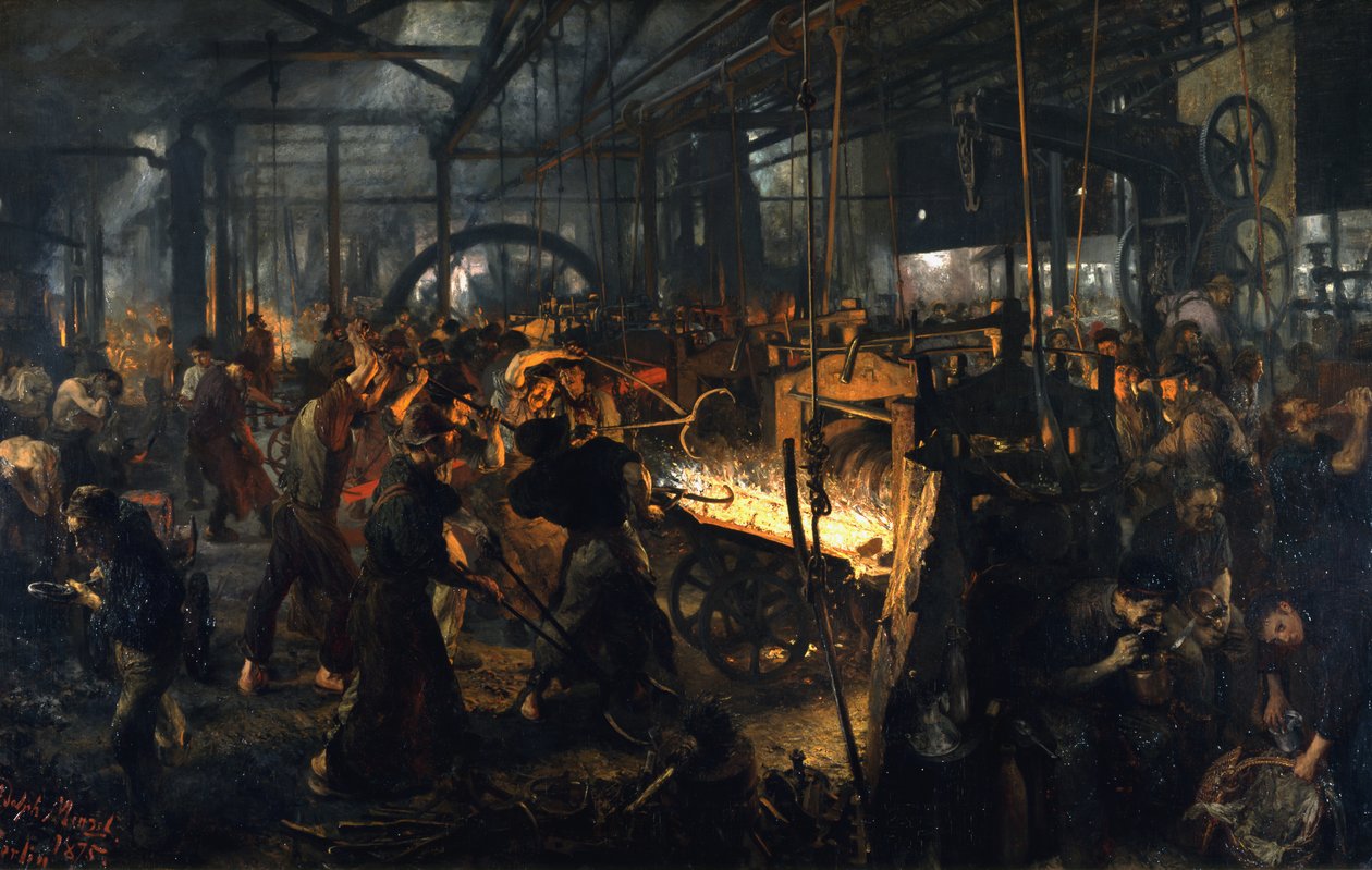 La forge (Cyclopes modernes) - Adolph Menzel