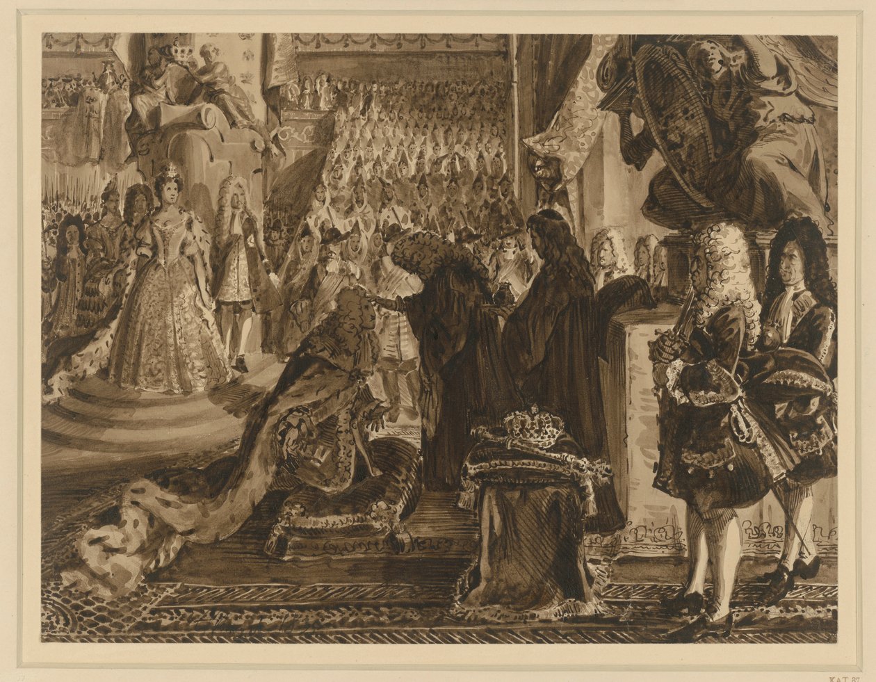 Frédéric Ier, roi de Prusse, couronné à Königsberg le 18 janvier 1701. Ébauche pour les « Mémoires de l