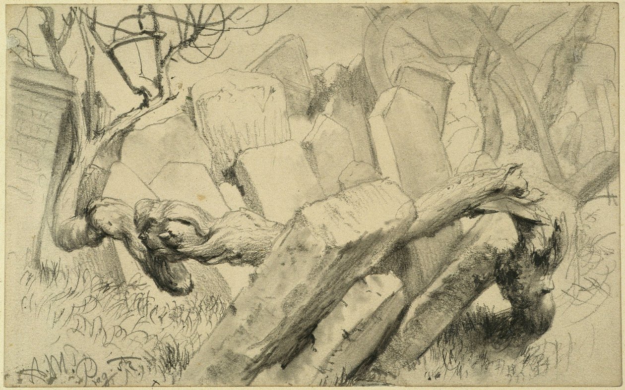 Pierres tombales du cimetière juif de Prague - Adolph Menzel