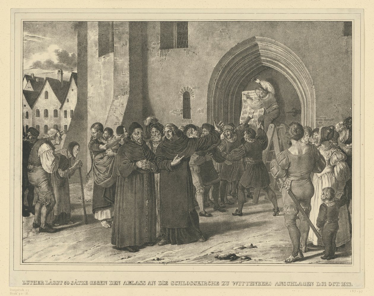 Le 31 octobre 1517, Martin Luther fait afficher ses 95 thèses contre les indulgences sur la porte de l