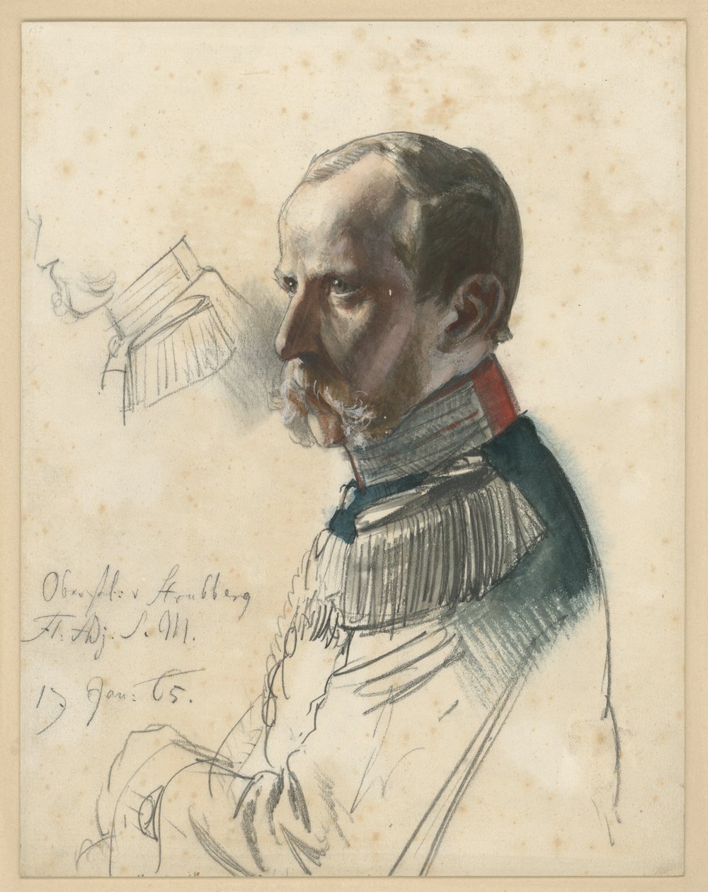 Le lieutenant-colonel von Strubberg, aide de camp du roi - Adolph Menzel