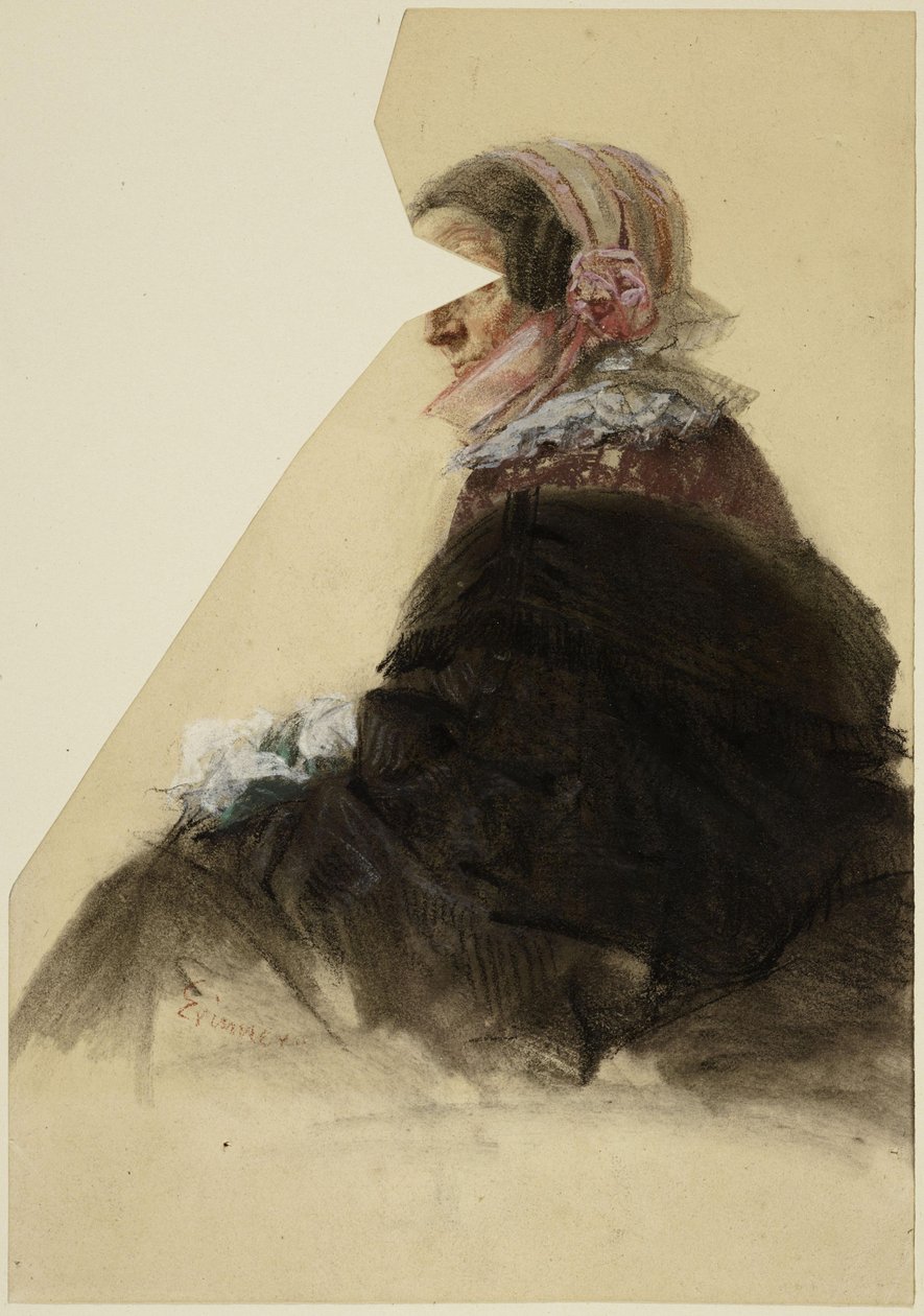 Femme assise - Adolph Menzel