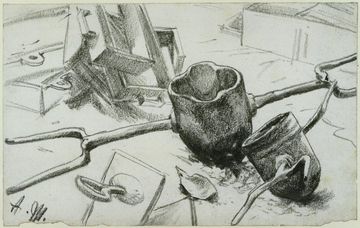 Étude pour «Laminage de fer. Cyclopes modernes» : poche de fonderie - Adolph Menzel