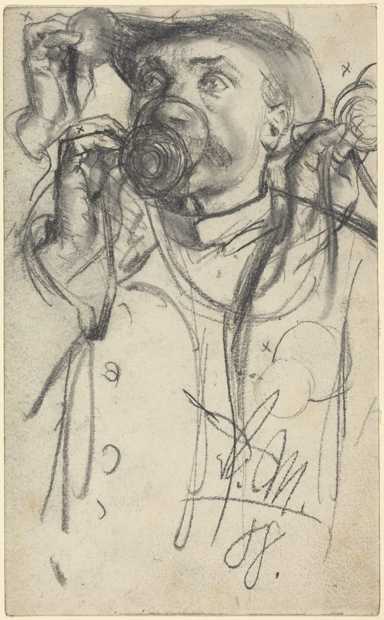 Études sur un homme qui boit - Adolph Menzel