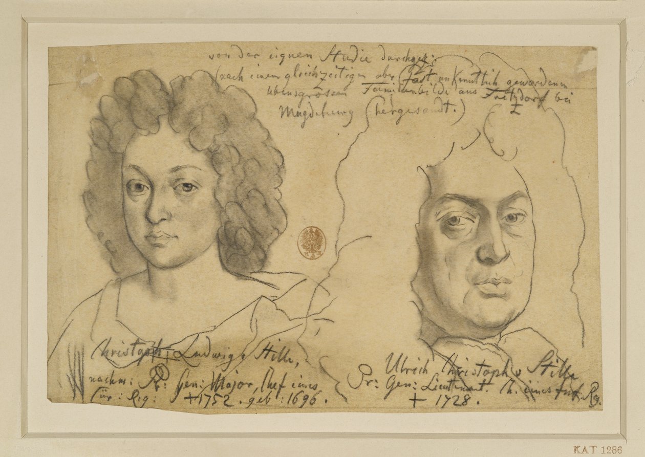 Ulrich Christoph von Stille. Lieutenant-général prussien, ainsi que Christoph Ludwig von Stille. Général de division prussien - Adolph Menzel