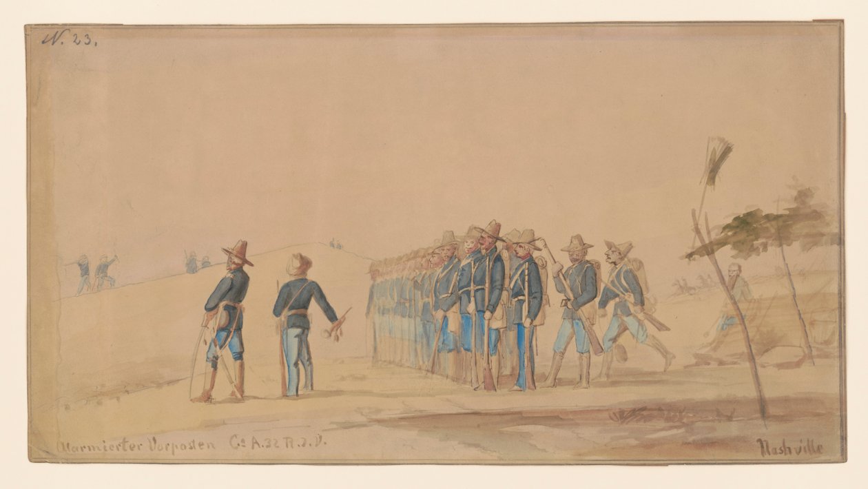 Avant-poste alerté, Compagnie A, Nashville, Tennessee - Adolph Metzner