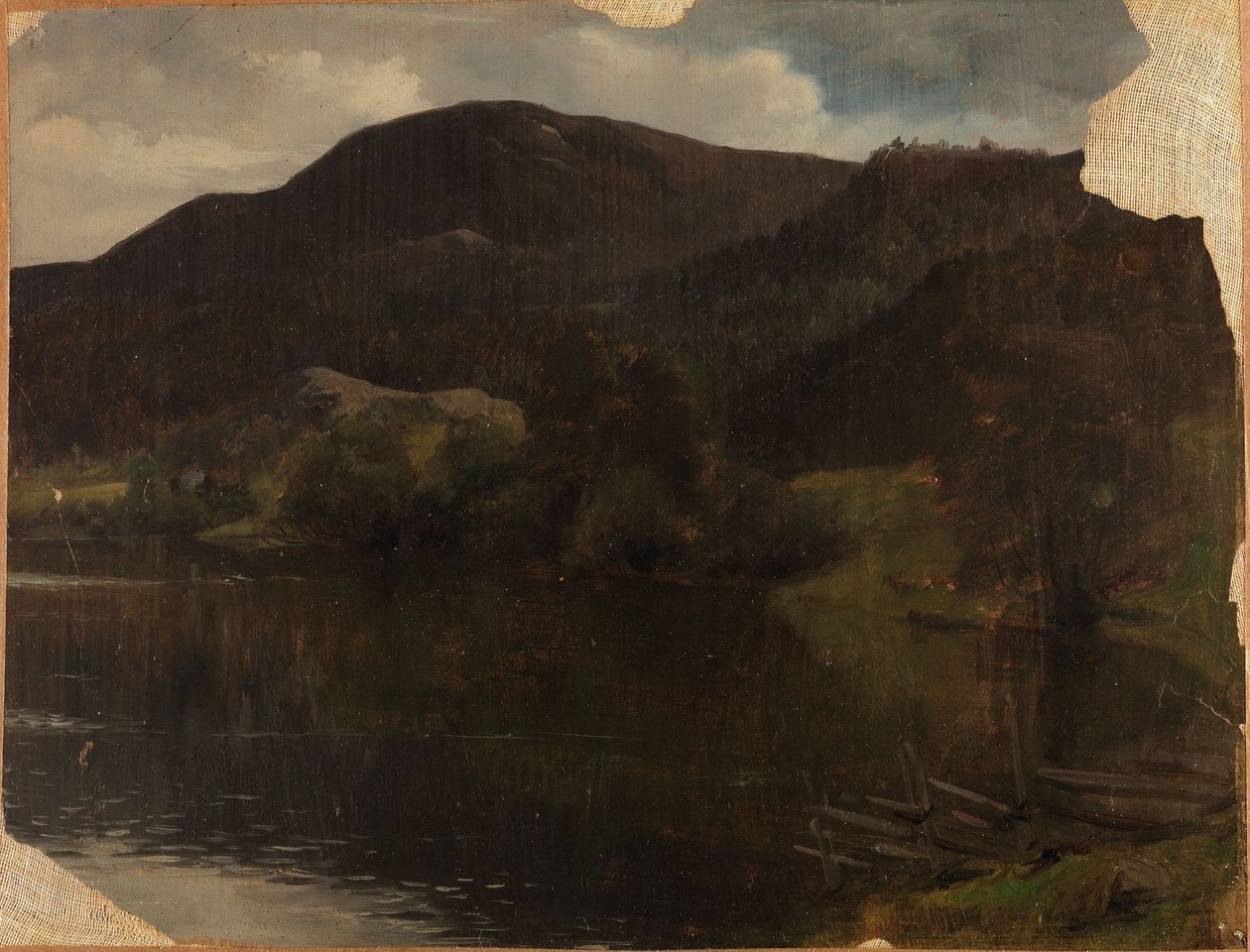 Un lac - Adolph Tidemand