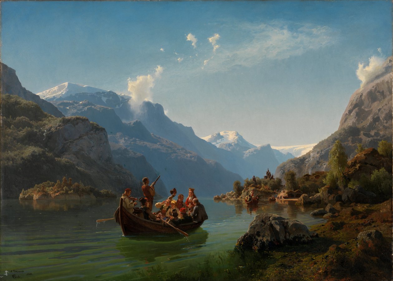 Voyage nuptial à Hardanger - Adolph Tidemand