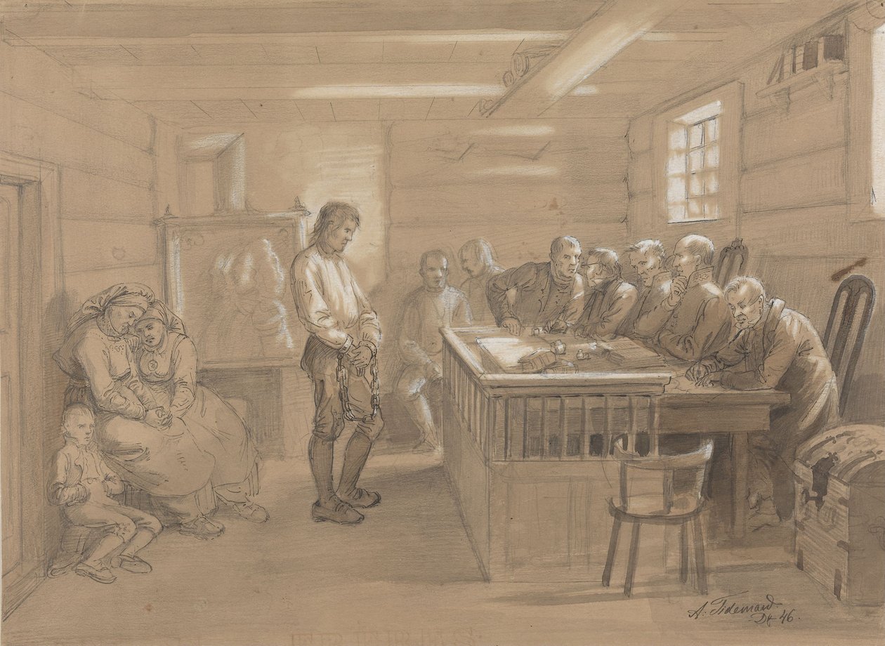 Une scène judiciaire à la campagne - Adolph Tidemand