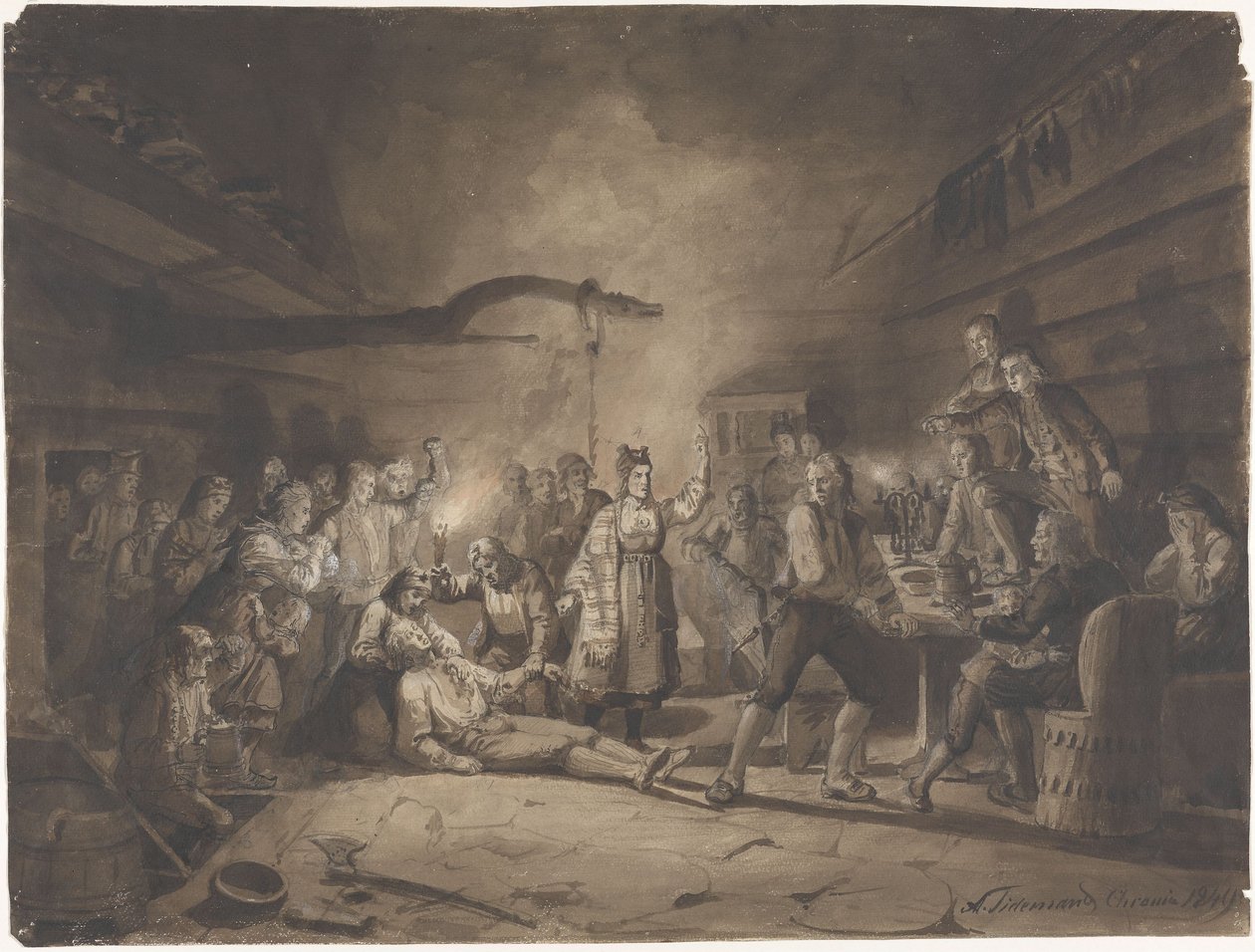 Après le duel - Adolph Tidemand