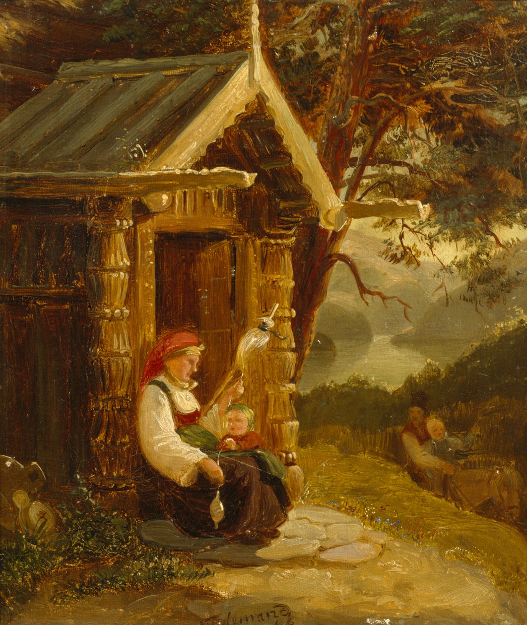 Soirée au lac Tinn - Adolph Tidemand