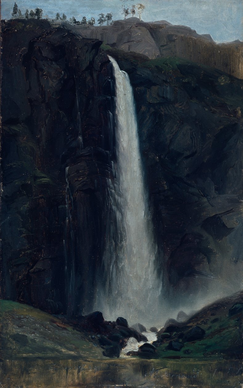 Cascade de Feigum (peinture) - Adolph Tidemand