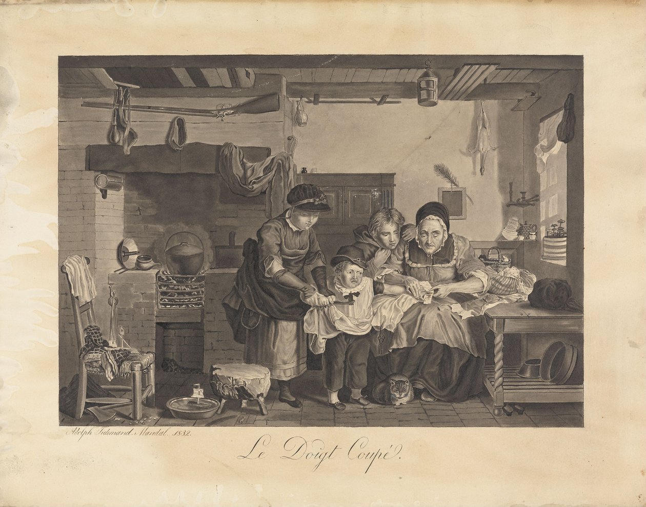 "Le doigt coupé" - Adolph Tidemand
