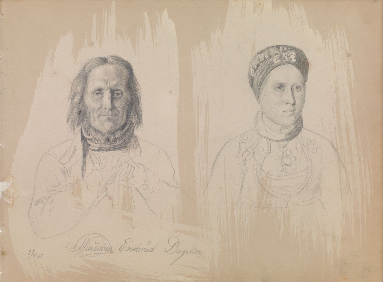 Pål Knutsen Enderud, Uvdal et une femme - Adolph Tidemand