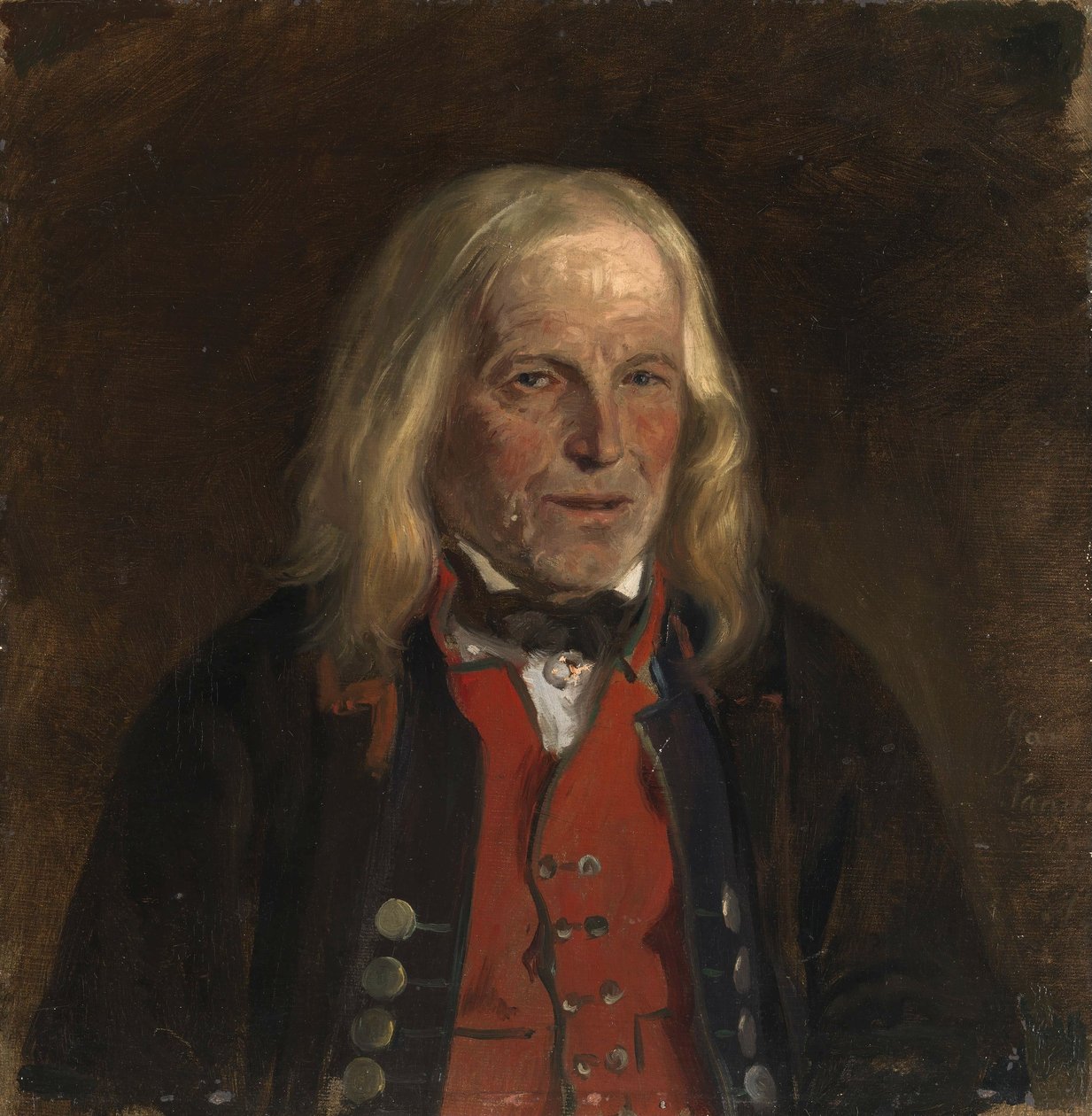 Étude de portrait du fermier Jan Sandve [?] - Adolph Tidemand