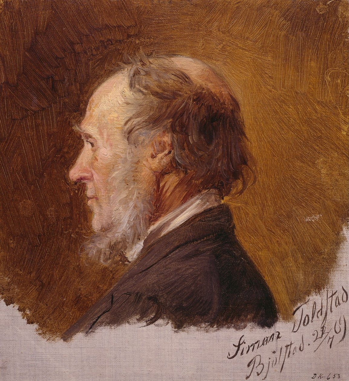 Portrait de Simon Toldstad. Étude - Adolph Tidemand