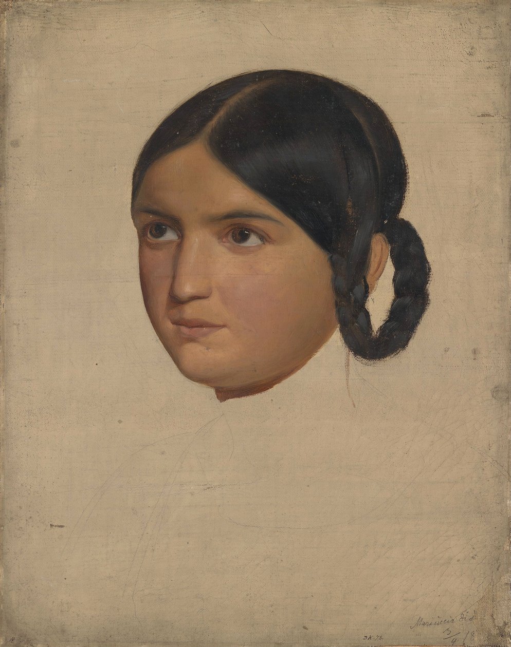 Étude de portrait de Mariuccia - Adolph Tidemand