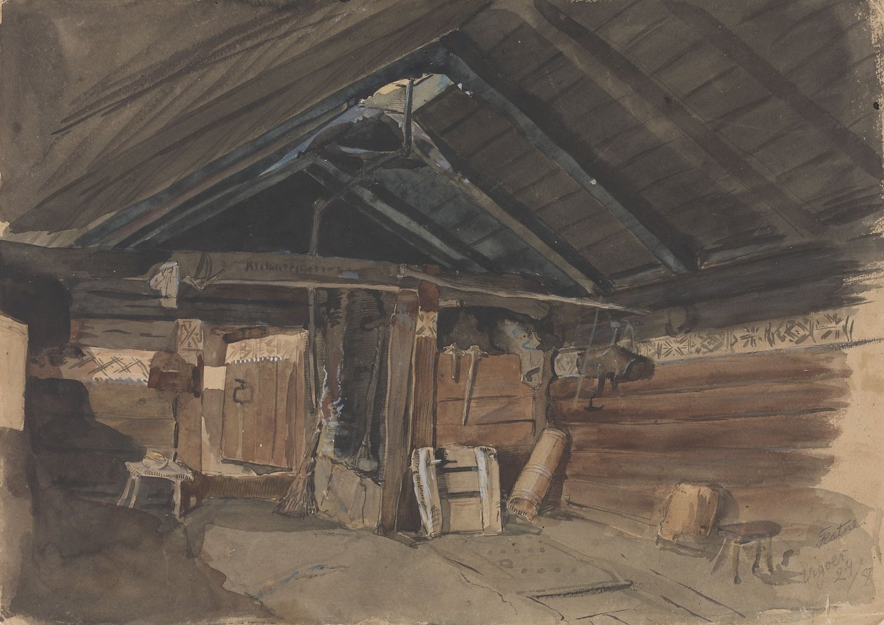 Fumoir, presbytère de Kvam, Vikøy - Adolph Tidemand
