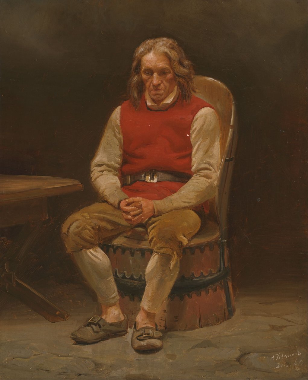 Paysan assis - Adolph Tidemand