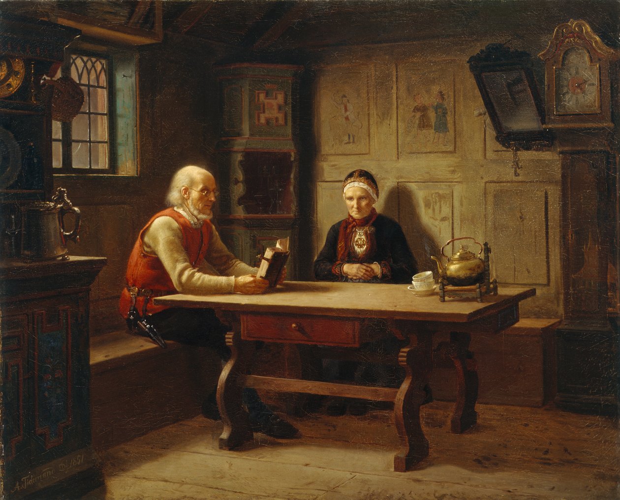 La vieille maison solitaire (Houseprayers), Gulsvik - Adolph Tidemand