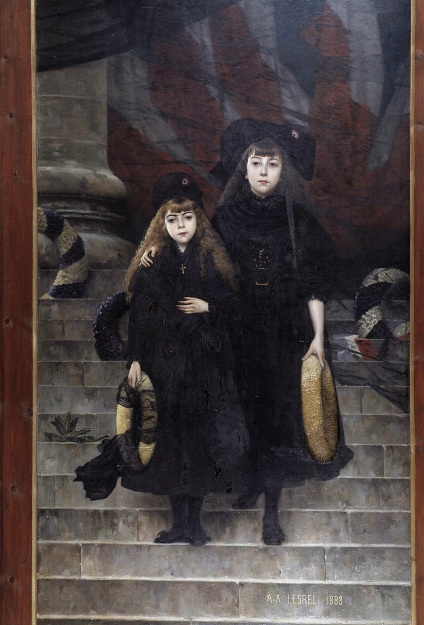 Alsace et Lorraine, peinture par A.A. Lesrel - Adolphe Alexandre Lesrel
