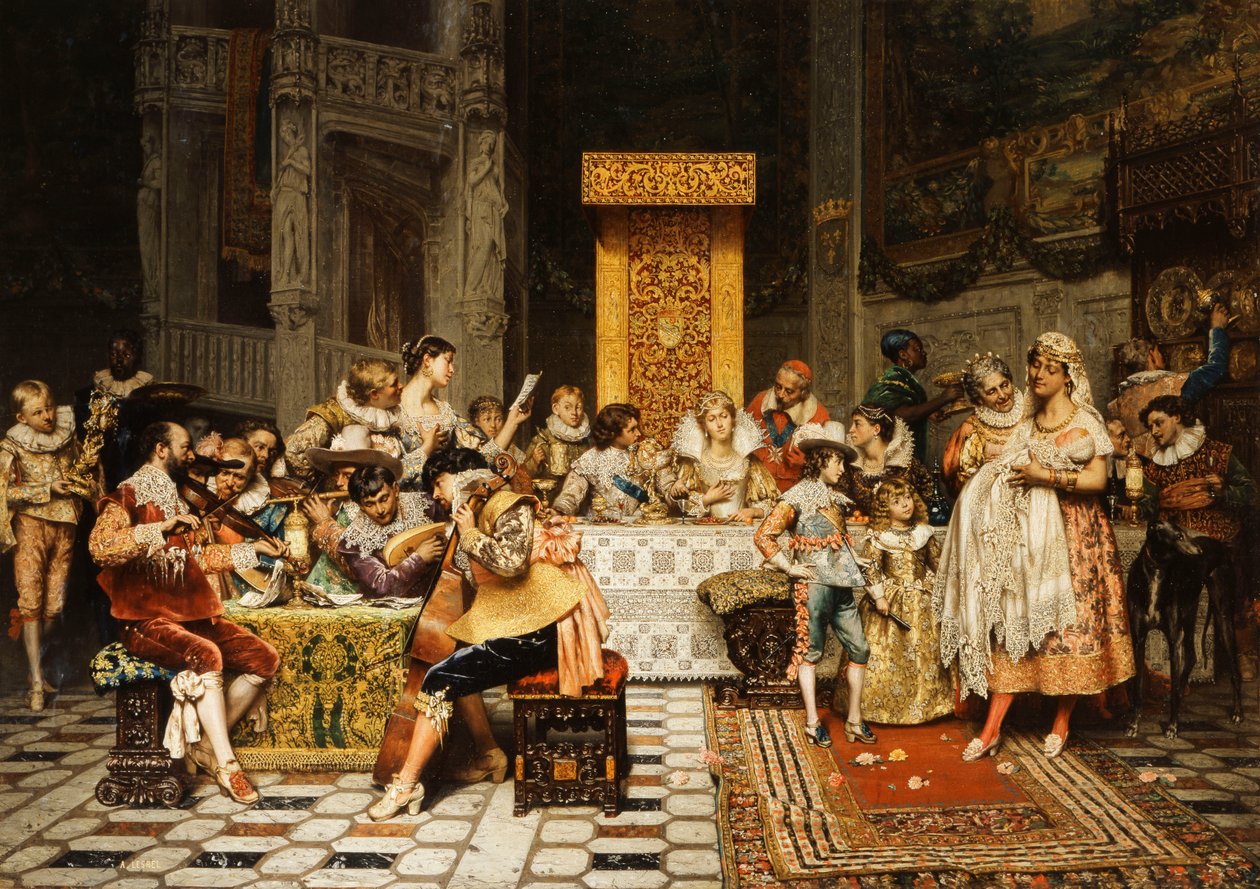 Le Baptême du Condé - Adolphe Alexandre Lesrel
