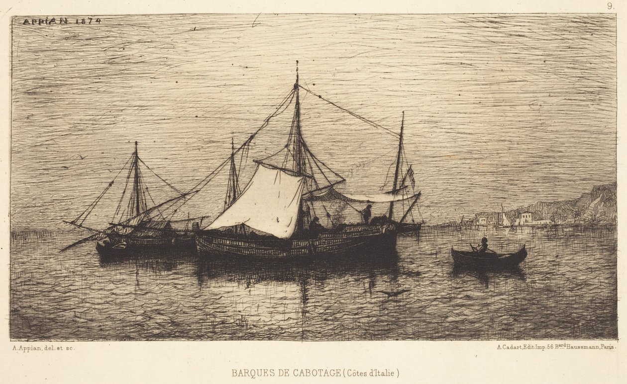 Barques de Cabotage - Adolphe Appian