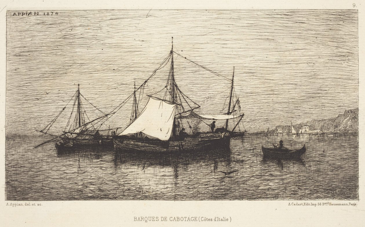 Barques de Cabotage - Adolphe Appian