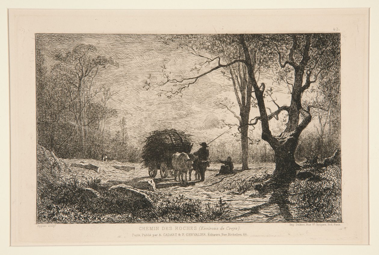 Chemin des roches, environs de Creys - Adolphe Appian