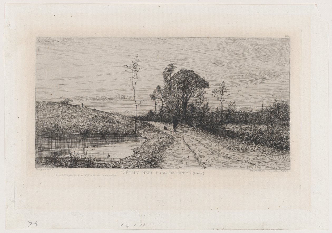 Le nouvel étang près de Creys (Isère) - Adolphe Appian