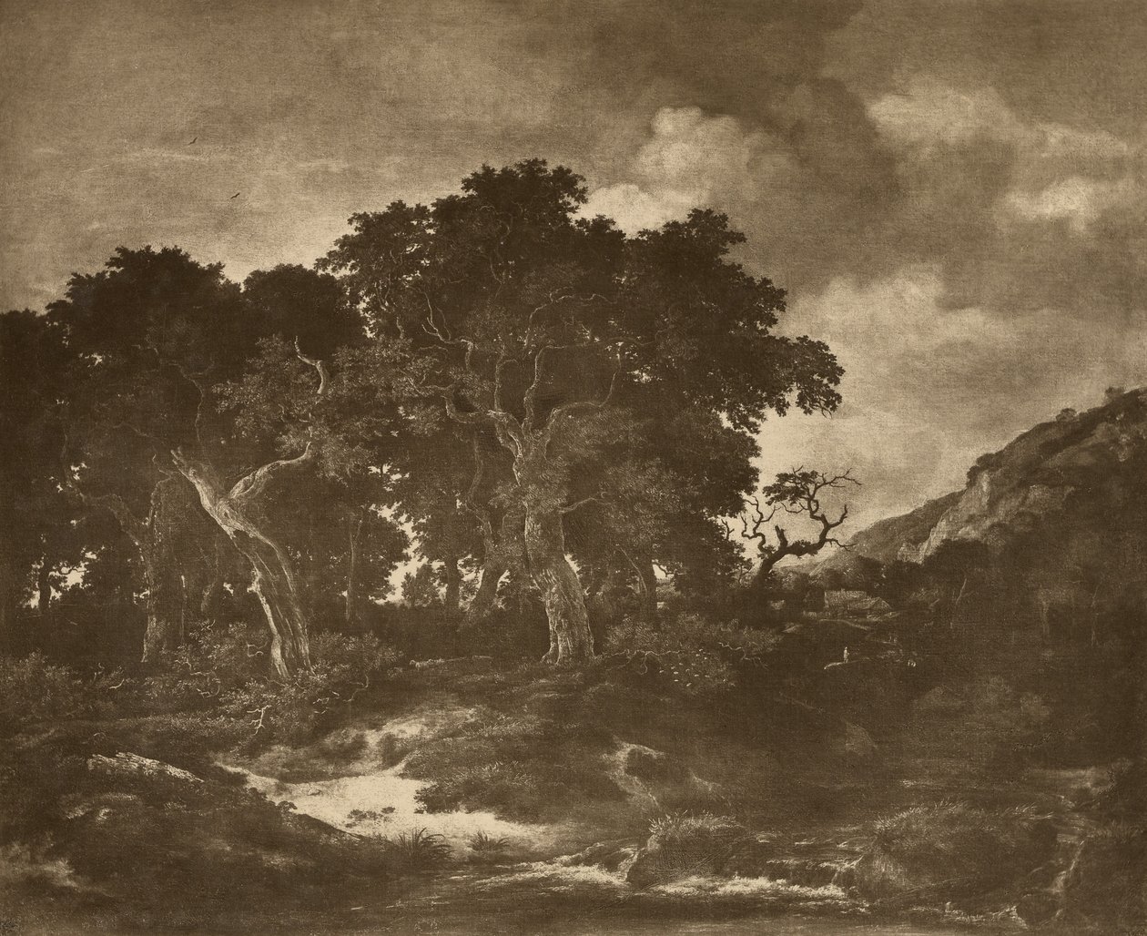 Peinture de paysage de Ruysdael - Adolphe Braun