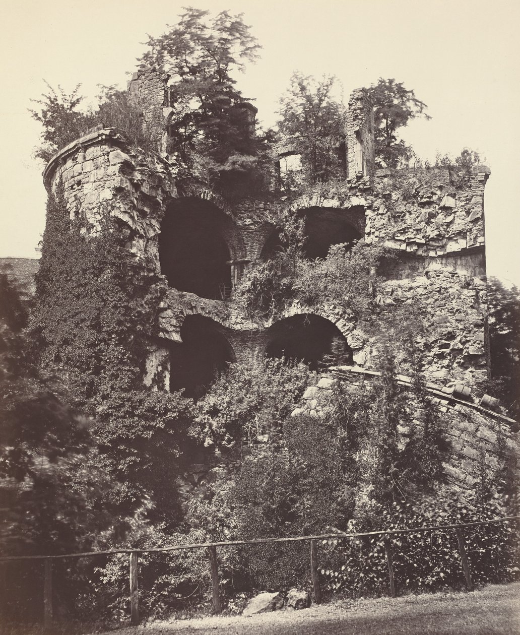 La tour explosée, château de Heidelberg - Adolphe Braun