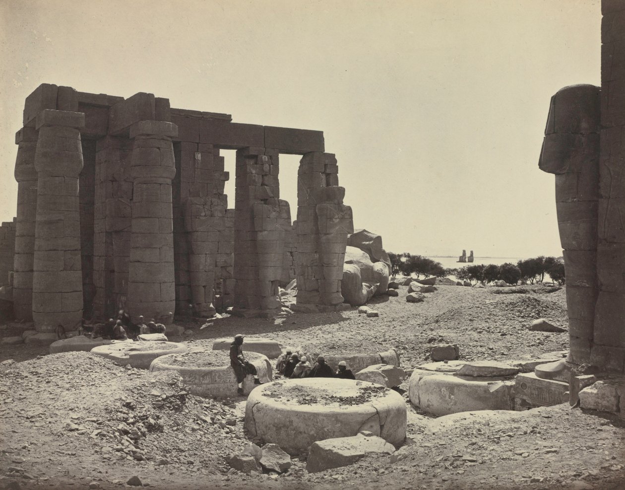 Le Ramesseum, Thèbes, 1869 - Adolphe Braun