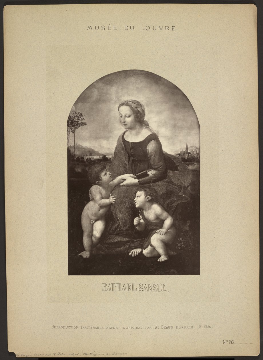 [La Vierge au jardin de Raphaël, musée du Louvre]. - Adolphe Braun