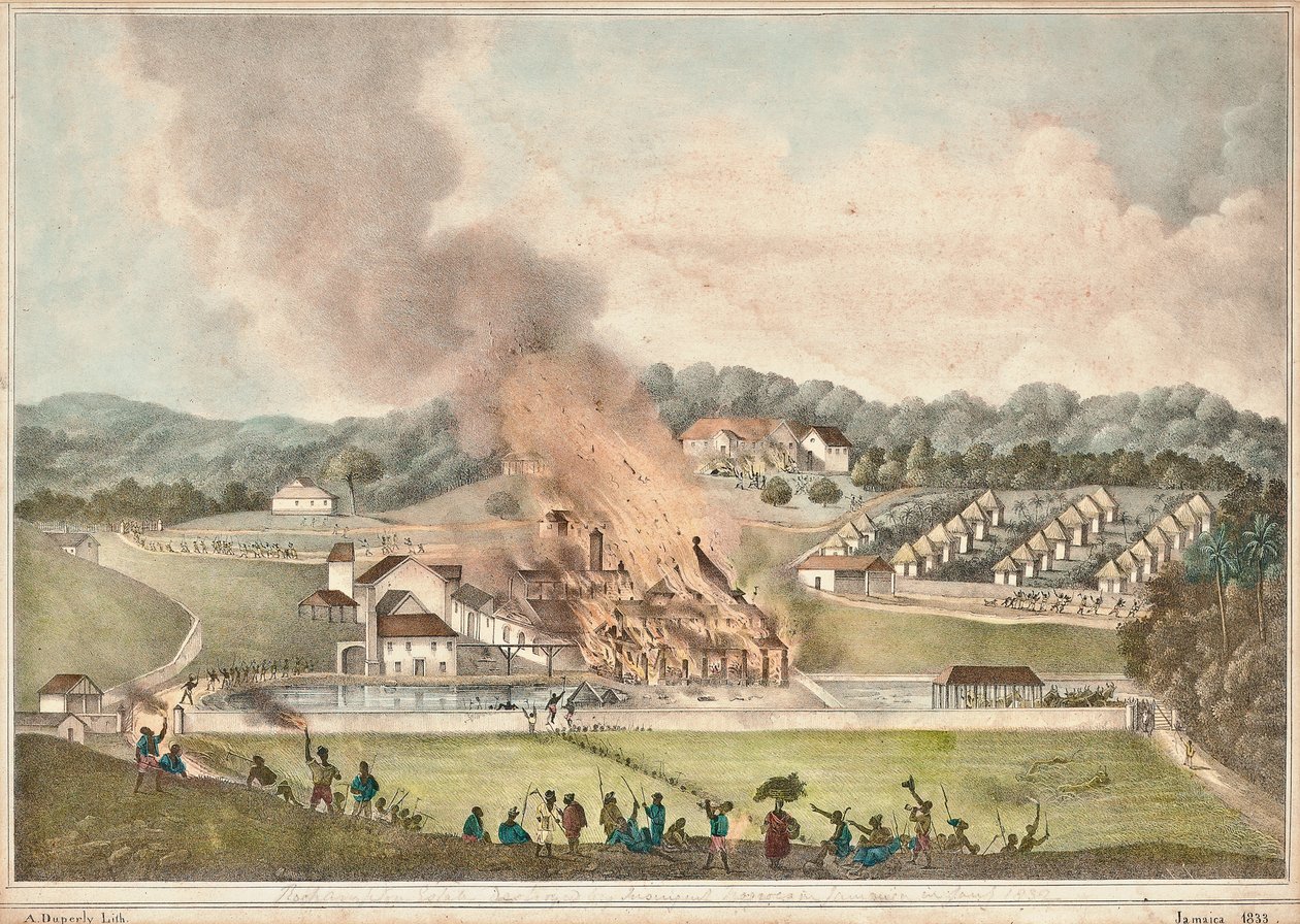 La destruction du domaine de Roehampton dans la paroisse de St. James en janvier 1832, 1833 - Adolphe Duperly