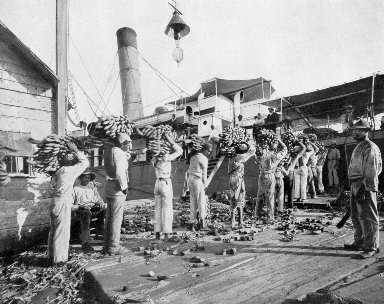 Chargement de bananes, Port Antonio, Jamaïque, vers 1905 - Adolphe Duperly and Son