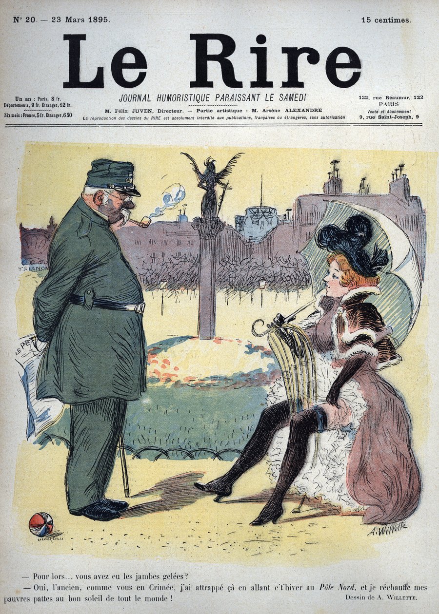 Un soldat et une prostituée dans les jardins - pourquoi avez-vous eu froid aux jambes ? - Oui, vieux, comme toi en Crimée, j