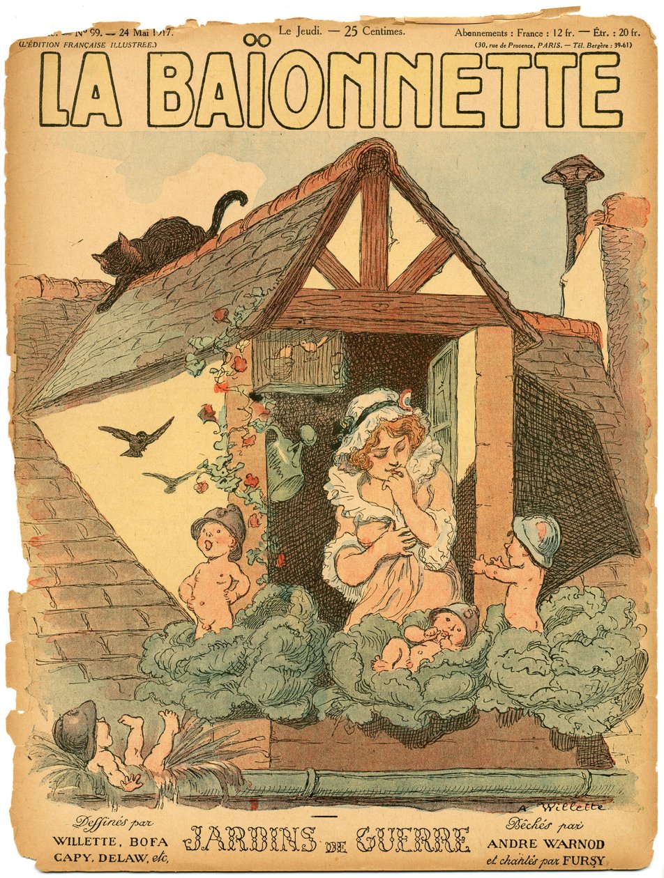 Couverture de "La Baionnette", Satirique en Couleurs - Adolphe Leon Willette