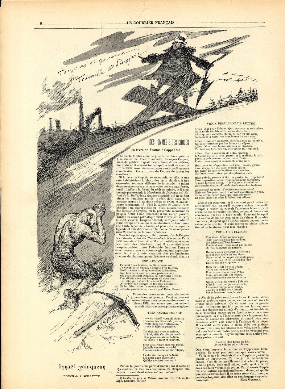 Le Courier anglais, Satirique en N & B - Adolphe Leon Willette
